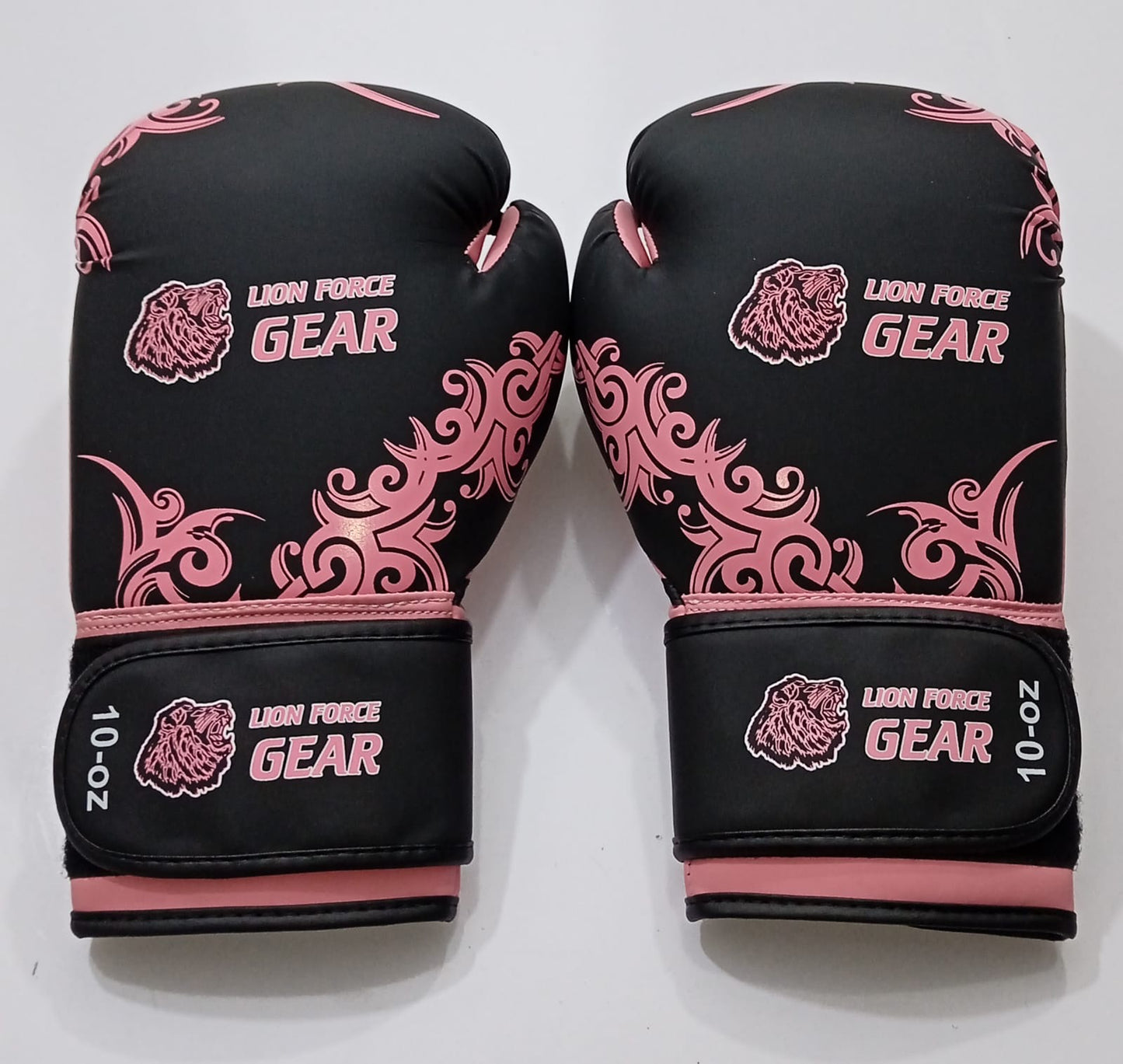 TRIBAL 10oz GLOVES- BLACK / PINK