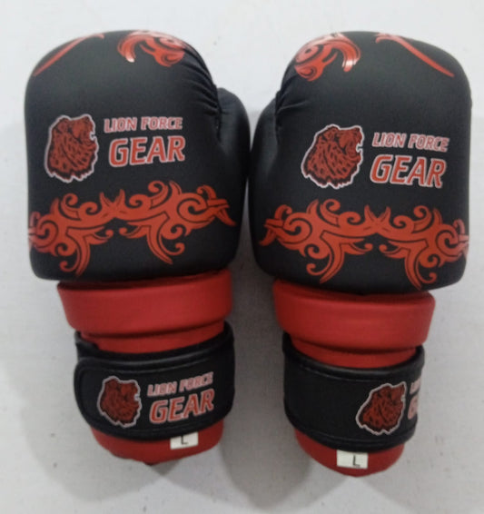 TRIBAL POINTS FIGHTING GLOVES Black and Red